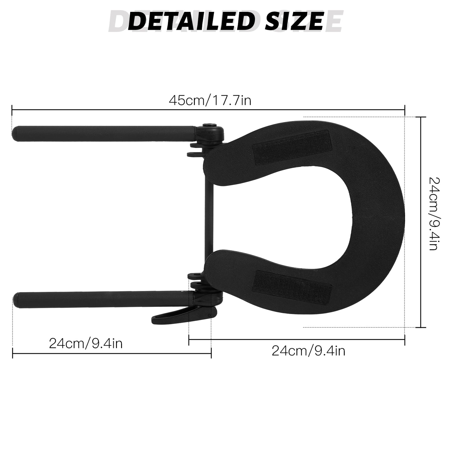 CLORIS Universal Headrest Face Cradle, Lightweight Adjustable Aluminum Face Space Holder for Massage Table(Black)
