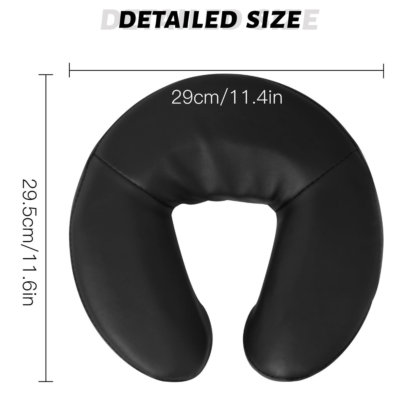 CLORIS Universal Headrest Face Cushion Face Pillow for Massage Tables Massage Chairs Spa Bed(Black)