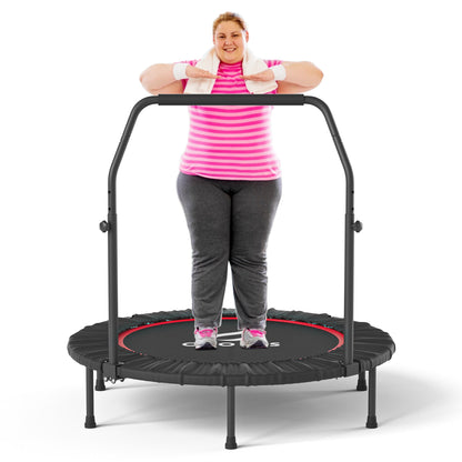 CLORIS 40in Foldalbe Mini Trampoline for Kids Adults Indoor Outdoor 5 Height Adjust Load 400lbs