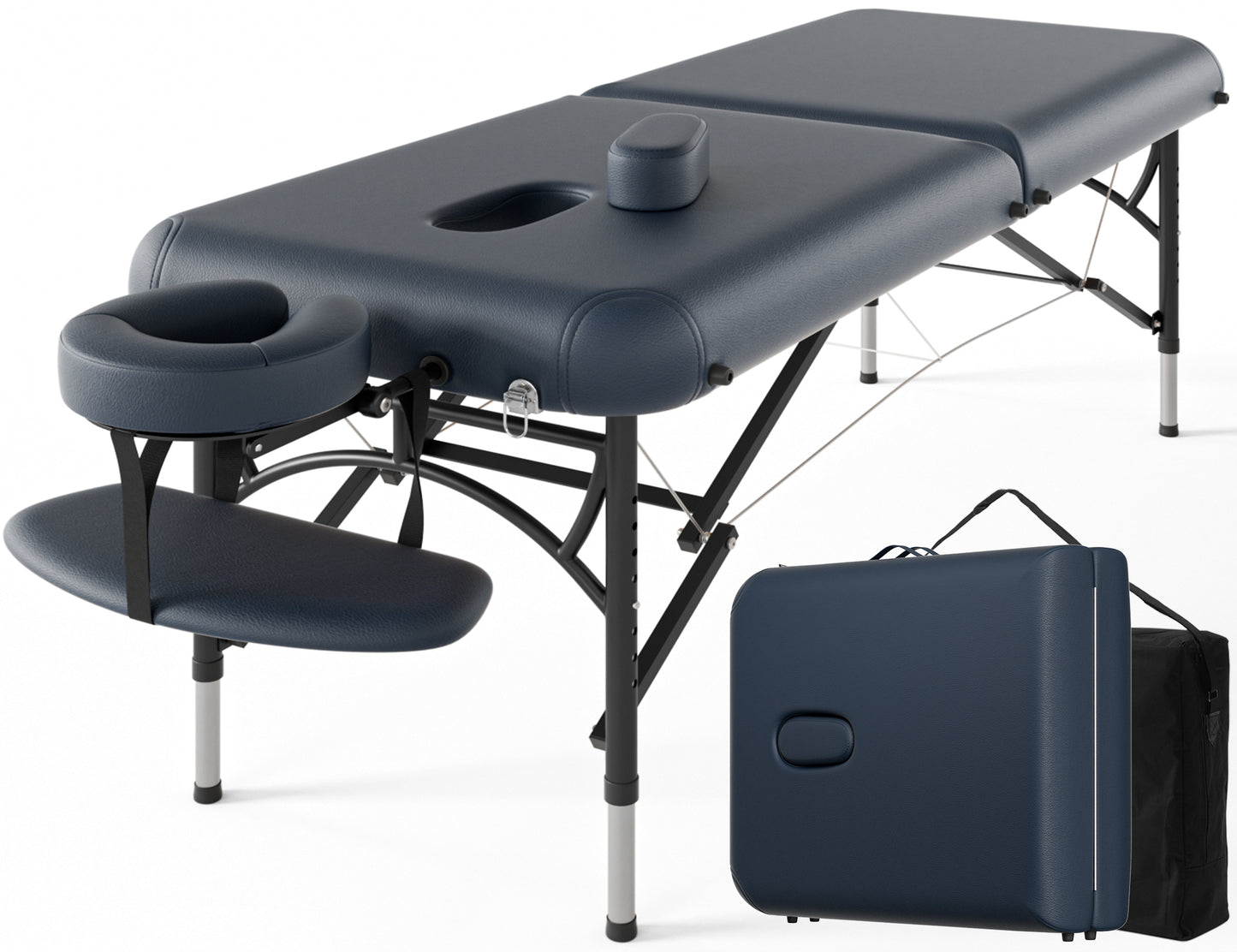 CLORIS 84" Professional 2-Section Massage Table Aluminium Leg with Carrying Bag