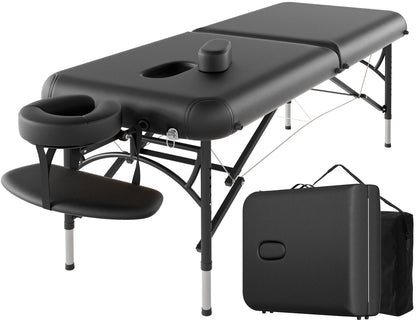 CLORIS 84" Professional 2-Section Massage Table Aluminium Leg with Carrying Bag