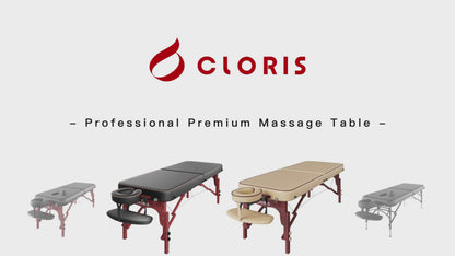 CLORIS 84" Edging 2-Section Massage Table Wooden Leg with Carrying Bag